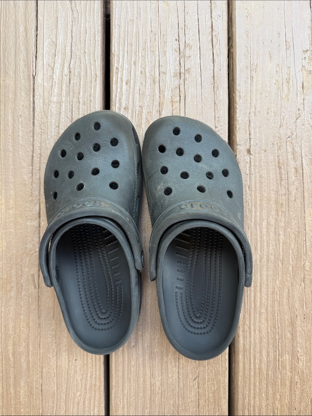 Kids black crocs